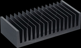 SK 85/100/SA Heat sink 100mm 0.9 K/W black anodised