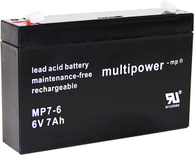 Akumulator ołowiowy multipower PB-6-7-4,8 MP7-6, AGM, 6 V, 7 Ah