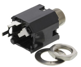 Złącze Jack 6,35 mm Żeński Mono Przewlekany