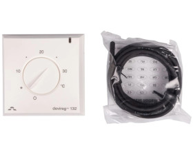 Termostat DEVIreg 132 230V 16A 5-30C IP30 biały 140F1011
