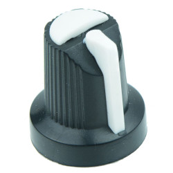 White Line 6mm Pointer Knob