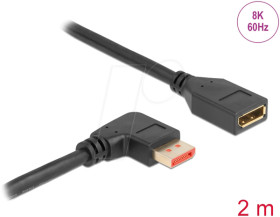 87078 DisplayPort 1.4 extension, 8K @ 60 Hz, 90° right angled, 2 m