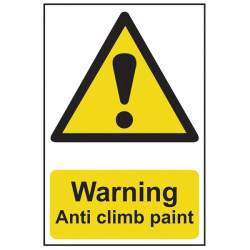 Scan 1113 Warning Anti Climb Paint - PVC 200 x 300mm
