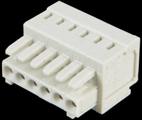 734-106 CAGE-CLAMP female multi-point connector, mini, RM 3.5, 6-pin