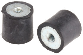 Podstawka antywibracyjna M4 średnica 16mm wysokość całkowita 15mm Cylinder żeński-żeński