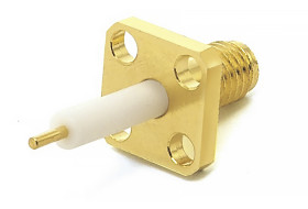 Złącze koncentryczne Montaż na kołnierzu Żeńskie, męskie 50Ω typ złącza Złącze SSMA 38GHz Lutowane