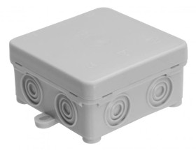 Puszka natynkowa, materiał-polietylen, kolor RAL7035, IP54, 380V, 7 wyjść K76/T