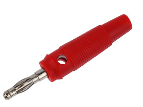 Wtyk banan 4mm czerwony Amass 25.411.1