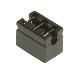 Miniaturowe gniazdo izolowane, Żeński, Prosty, Czarny, typ: Otwarta góra, 3-pinowe raster: 2.54mm, Cyna na niklu