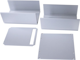 19 inch insert cassette, 3 U/28 HP, (W x H x D) 67.85 x 22.13 x 160 mm, die-cast aluminum, silver, 10036734