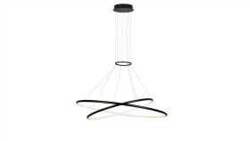 Lampa Wisząca Halifax 2Xled Czarna Lp-940/2P Bk Cct Light Prestige