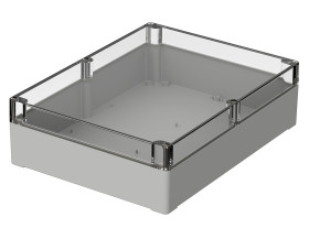 Obudowa Poliwęglan szerokość zew. 230 mm długość zew. 300 mm wys. zew. 85 mm Bopla IP66 Jasnoszary