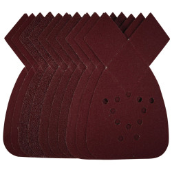 Draper 44081 Detail Sanding Sheets-Hook&amp;Loop, 140mm, Assorted Grit, SSD4 10Pc