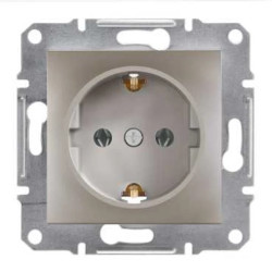 ASFORA Gniazdo pojedyncze SCHUKO bez ramki brąz EPH2900169