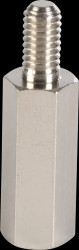 M40018.01.65 Spacers, metal, 6-edge, M4, 18 mm