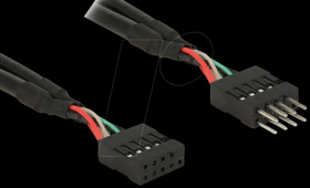 83873 USB 2.0 Pin header Extension Cable 10 pin male / female 25 cm