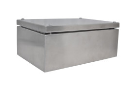 Obudowa 300 mm 200 mm 121mm Stal nierdzewna typu 304 RS PRO, z drzwiami zwykłymi