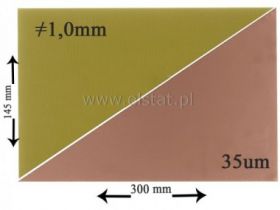 Laminat 1.0mm 145x300 mm; gr. miedzi 35/0 FR4