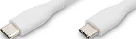 USB 2.0 connection cable, USB plug type C to USB plug type C, 1 m, white, AK-300341-010-W