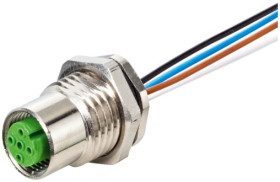 Przemysłowe złącza okrągłe 5-pinowe M12 Montaż tylny Gniazdo Murrelektronik Limited