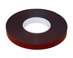 Dwustronna taśma piankowa grubość 0.60mm szerokość 12mm RS PRO Czarny długość 33m