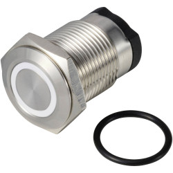 TRU COMPONENTS TC-13224160 Pushbutton White IP65 36V DC/AC 2A Momentary