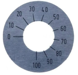Skala z folii samoprzylepnej, średnica 26mm