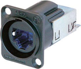 Socket, RJ45, 8 pole, 8P8C, Cat 6, IDC connection, flange mounting, NE8FDY-C6-B