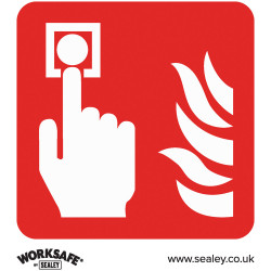 Worksafe SS31V1 Safety Sign Fire Alarm Symbol - Self-Adhesive Vinyl