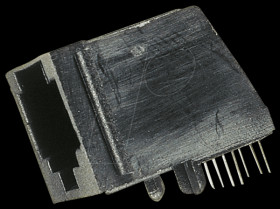 Modular panel jack 4/4, black