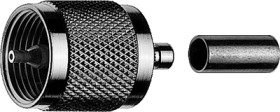 UHF plug 50 Ω, RG-223/U, RG-400/U, crimp connection, straight, 100024324