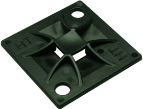 Mounting base, PA, black, (L x W x H) 30 x 30 x 4.5 mm, 151-10912