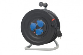Przedłużacz na bębnie plastikowym NERO-290 3x230V IP44 3x2,5 (OW) /40m/ z termikiem i kontrolką