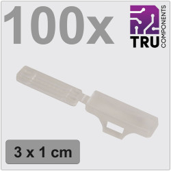 TruComponents 499488 Badge 9.5 x 30 mm Clear 100pcs