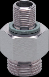 Screw-in adapter, 100 bar/10 MPa, M18, M12 for flow and temperature sensors, E40101