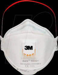 9332+ 3M respirator with valve, FFP3 protection level