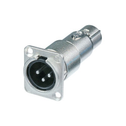 Neutrik NA3MDF XLR Male to Female Adaptor (Feed Through)