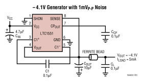 Low Noise, Switched Capacitor-Regulated Voltage Inverters