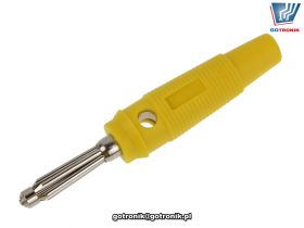 Wtyk banan 4mm żółty Amass 25.413.3