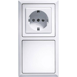 Eltako 30000310 Frame White Matt 2-way For 55x55mm Buttons 1 piece