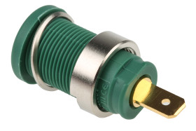 Gniazdo bananowe Żeński Wypustka typ Gniazdo bananowe Zielony 25A Hirschmann Test & Measurement rozmiar 4 mm