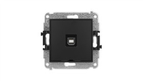 Icon Mechanizm Gniazda Pojedynczego Usb A-B 2.0, Bez Pola Opisowego Czarny...