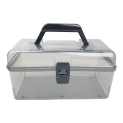 Czarny Organizer Z Rączką - Przenośny Plastikowy 22x13x11 cm - Skrzynka