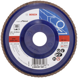 Bosch 2608607367 X551 Flap Disc 125mm 22.33mm Bore High Material Removal