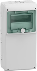 Polymer module enclosure, (L x W x H) 160 x 236 x 460 mm, light gray (RAL 7035), IP65/IK09, 13190