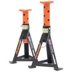 Sealey AS3O Axle Stands (Pair) 3tonne Capacity per Stand Orange