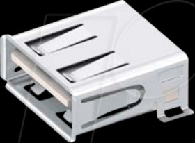 416-1-S-BS0 USB socket, type A, THT