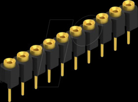 MK 01 10 G Socket, 1-row, 1 x 10 - 2.54 mm