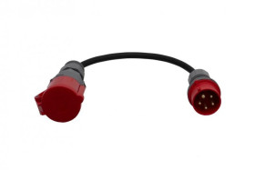 Reduktor - wtyczka siłowa 16/5 + OW 5x2,5mm2 0,3m + gniazdo siłowe przenośne 32/5