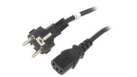 Sn316-3/10/3Bk Kabel Cee 7/7 (E/F) Wtyk, Iec C13 Żeński Pvc 3M Czarny 10A